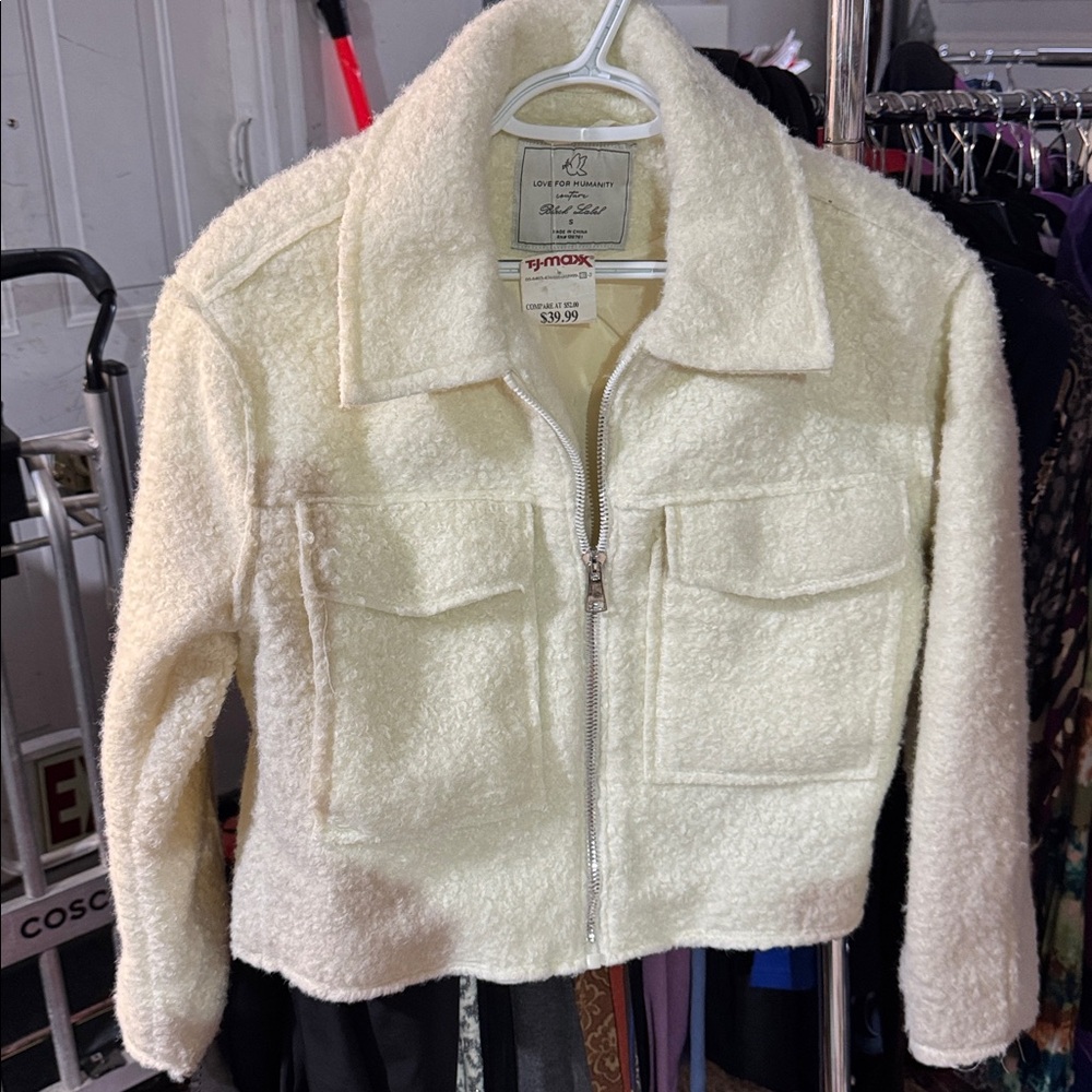 Black Label Cream Fleece Jacket